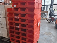 Ca. 78x magazijnbakken met grijp opening, schafer, rood - afbeelding 1 van  5