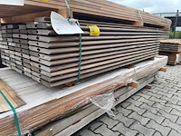 Ca. 78x massaranduba damwand profiel, 28x140mm, lengte 47/200cm, 31/250cm - afbeelding 4 van  4