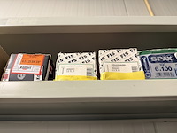 Ca. 78x verpakking ijzerwaren w.o. schroeven, spijkers, pluggen, w.o. woodies, spax, fis, kelfort - afbeelding 10 van  22