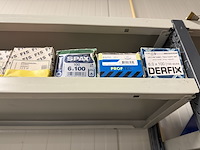 Ca. 78x verpakking ijzerwaren w.o. schroeven, spijkers, pluggen, w.o. woodies, spax, fis, kelfort - afbeelding 11 van  22