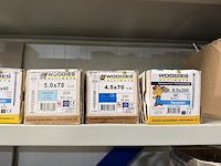 Ca. 78x verpakking ijzerwaren w.o. schroeven, spijkers, pluggen, w.o. woodies, spax, fis, kelfort - afbeelding 20 van  22