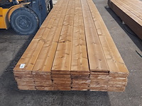 Ca. 78x vuren thermowood mes en groefdeel, 2,0 x 19,3 x 510 cm - afbeelding 2 van  7