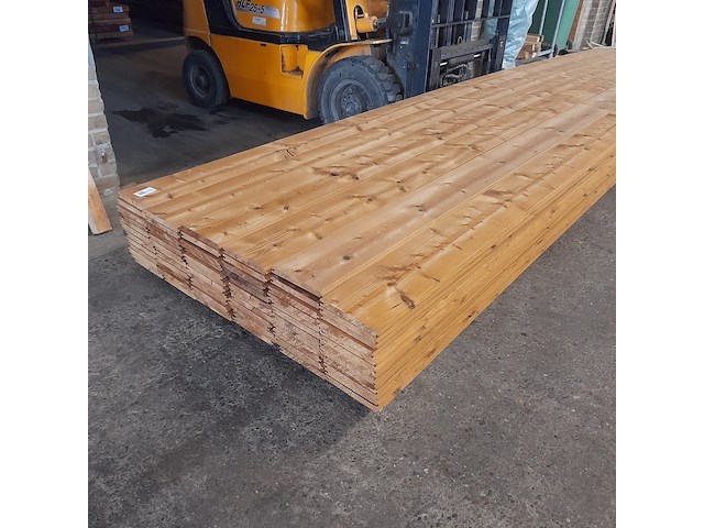 Ca. 78x vuren thermowood mes en groefdeel, 2,0 x 19,3 x 510 cm - afbeelding 3 van  7