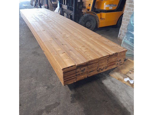 Ca. 78x vuren thermowood mes en groefdeel, 2,0 x 19,3 x 510 cm - afbeelding 5 van  7