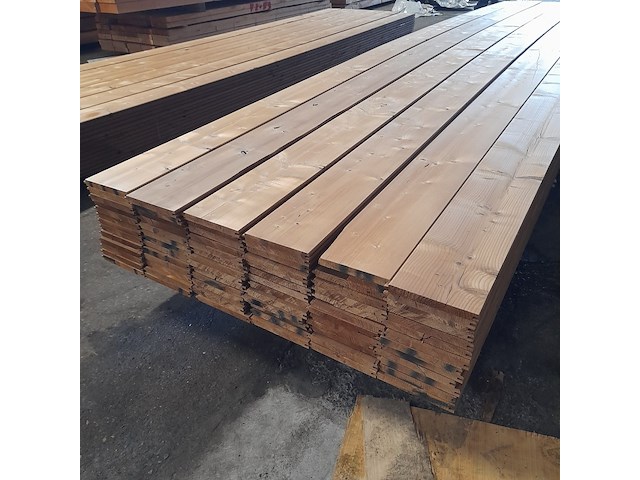 Ca. 78x vuren thermowood mes en groefdeel, 2,0 x 19,3 x 510 cm - afbeelding 6 van  7