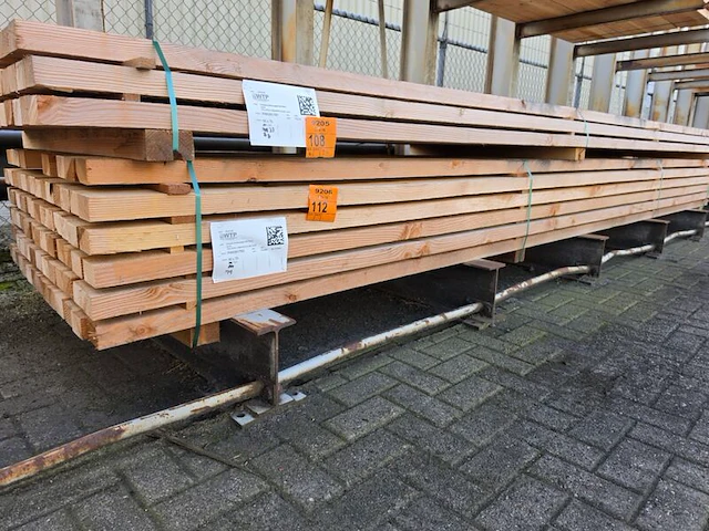 Ca. 79x douglas regels fijnbezaagd, 50x75mm, lengte 500cm - afbeelding 4 van  4