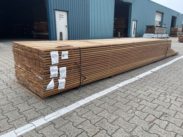 Ca. 79x guyana ipé planken geschaafd, 21x90mm, lengte 26/490cm, 23/520cm, 12/550cm, 18/580cm - afbeelding 3 van  3