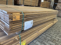 Ca. 79x guyana teak planken geschaafd, 21x120mm, lengte 215cm - afbeelding 4 van  4