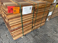 Ca. 800x hardhouten tegelhout, 17x97mm, lengte 780/55cm, 20/105cm - afbeelding 2 van  3