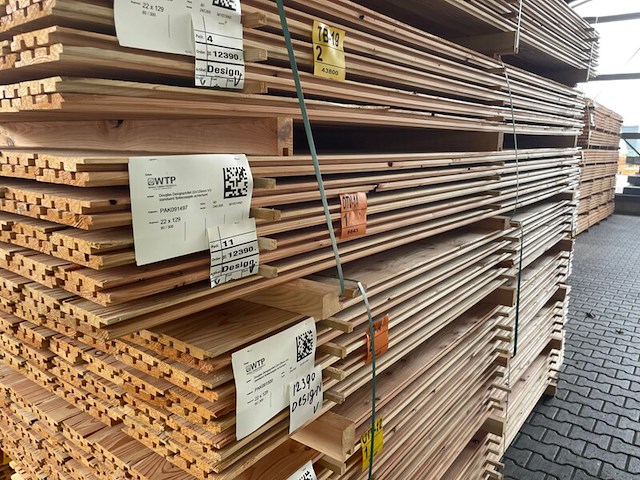Ca. 80x douglas design- triple- deens profiel, 18x142mm, lengte 300cm - afbeelding 4 van  4
