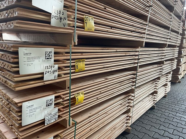 Ca. 80x douglas design- triple- deens profiel, 18x142mm, lengte 400cm - afbeelding 4 van  4