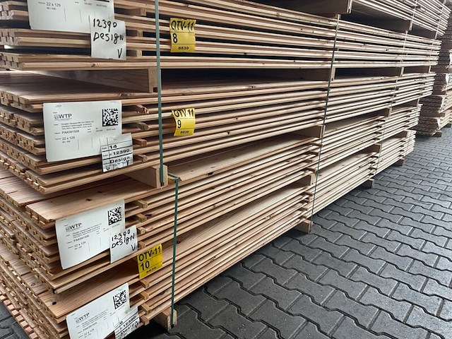 Ca. 80x douglas design- triple- deens profiel, 18x142mm, lengte 400cm - afbeelding 4 van  4
