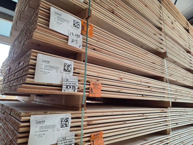 Ca. 80x douglas design- triple- deens profiel, 18x142mm, lengte 400cm - afbeelding 4 van  4