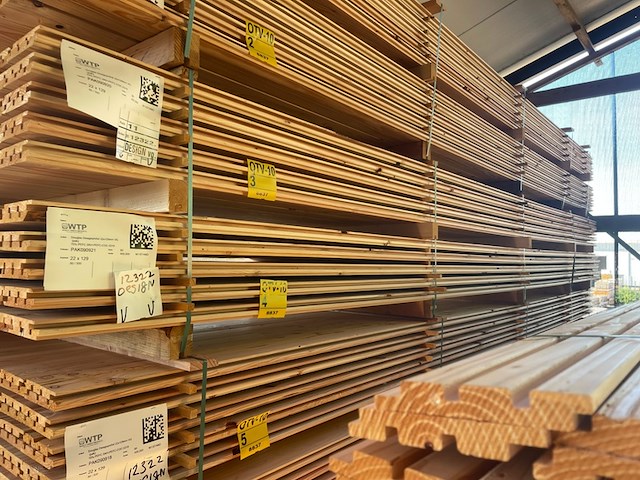 Ca. 80x douglas design- triple- deens profiel, 18x142mm, lengte 500cm - afbeelding 4 van  4