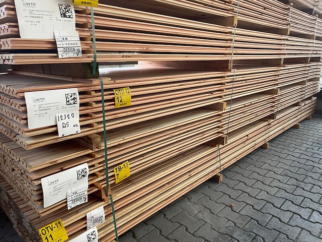 Ca. 80x douglas design- triple- deens profiel, 18x142mm, lengte 500cm - afbeelding 4 van  4