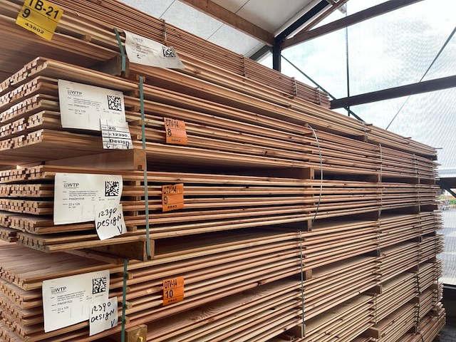 Ca. 80x douglas design- triple- deens profiel, 18x142mm, lengte 500cm - afbeelding 4 van  4