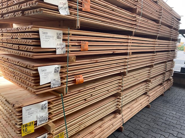 Ca. 80x douglas design- triple- deens profiel, 18x142mm, lengte 500cm - afbeelding 4 van  4
