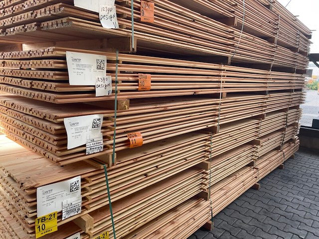 Ca. 80x douglas design- triple- deens profiel, 18x142mm, lengte 500cm - afbeelding 4 van  4