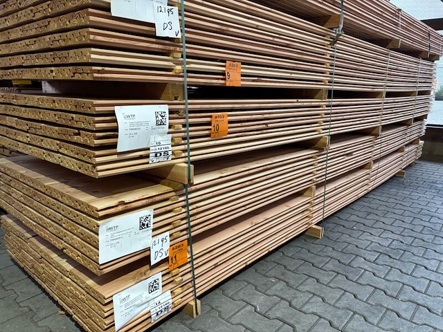 Ca. 80x douglas design- triple- deens profiel, 18x142mm, lengte 500cm - afbeelding 4 van  4