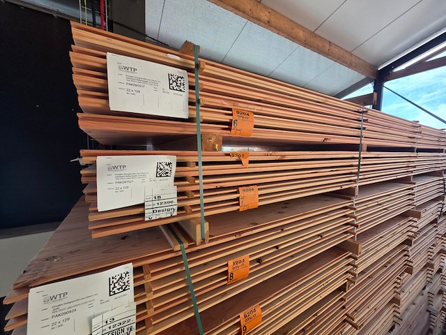 Ca. 80x douglas design- triple- deens profiel, 18x142mm, lengte 500cm - afbeelding 4 van  4