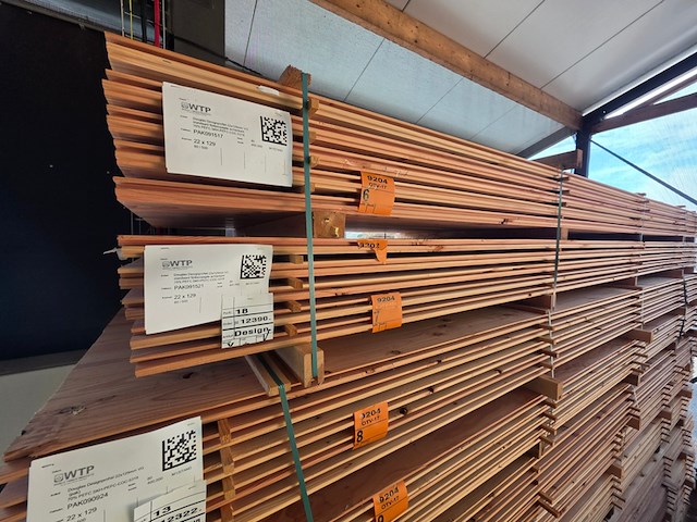 Ca. 80x douglas design- triple- deens profiel, 18x142mm, lengte 500cm - afbeelding 4 van  4