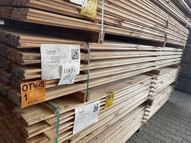 Ca. 80x douglas design- triple- deens profiel, 22x142mm, lengte 300cm - afbeelding 4 van  4