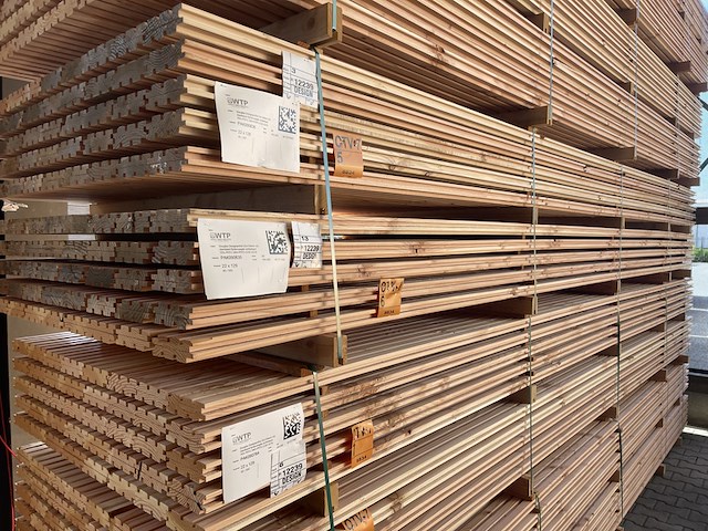 Ca. 80x douglas design- triple- deens profiel, 22x142mm, lengte 500cm - afbeelding 4 van  4