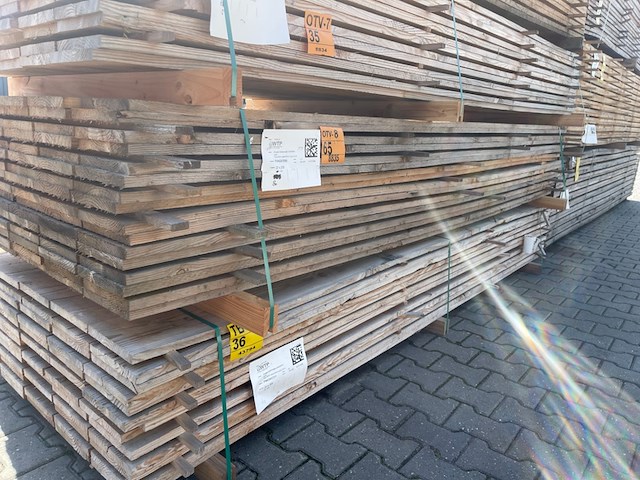 Ca. 80x douglas planken fijnbezaagd, 22x200mm, lengte 300cm - afbeelding 4 van  4