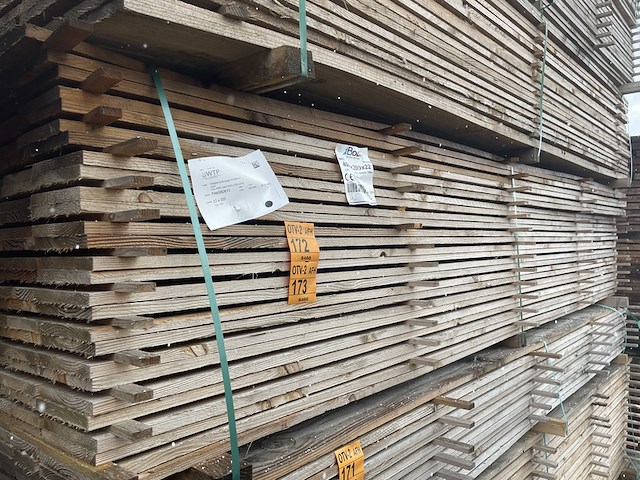Ca. 80x douglas planken fijnbezaagd, 22x200mm, lengte 400cm - afbeelding 4 van  4
