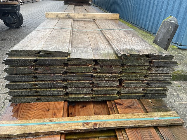 Ca. 80x douglas wisselsponning/halfhoutsrabat, 18x190mm, lengte 500cm - afbeelding 3 van  3