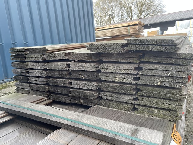 Ca. 80x douglas wisselsponning/halfhoutsrabat, 18x190mm, lengte 500cm - afbeelding 2 van  3