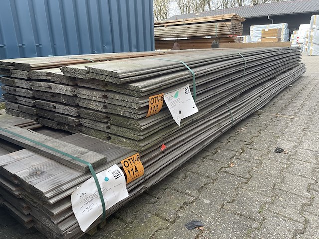 Ca. 80x douglas wisselsponning/halfhoutsrabat, 18x190mm, lengte 500cm - afbeelding 3 van  3