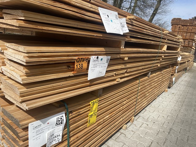 Ca. 80x douglas zweeds rabat, 21x190mm, lengte 350cm - afbeelding 4 van  4