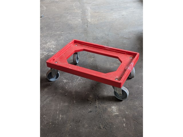 Ca. 80x kunsstof transportroller t.b.v. euronorm bakken/kratten, delmo - afbeelding 1 van  4