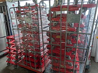 Ca. 80x kunsstof transportroller t.b.v. euronorm bakken/kratten, delmo - afbeelding 2 van  4