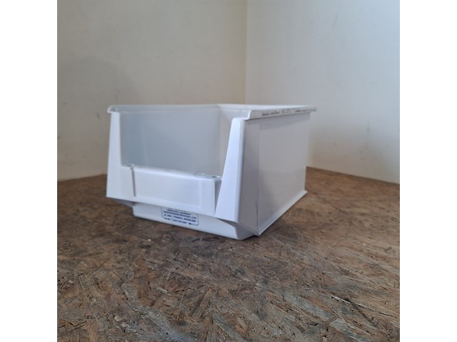 Ca. 80x magazijnbakken met grijp opening, wit - afbeelding 4 van  5