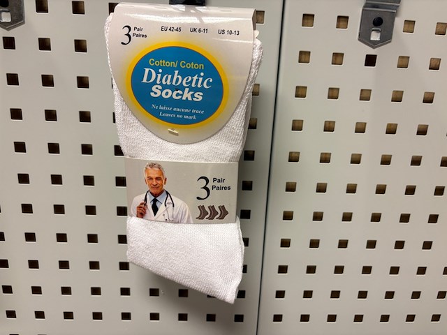 Ca. 80x sokken-paar diabetic, 2-pack, wit - afbeelding 1 van  3