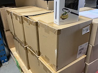 Ca. 80x verpakkingen a 40 stuks catering lepels, zwart / zilver - afbeelding 1 van  3