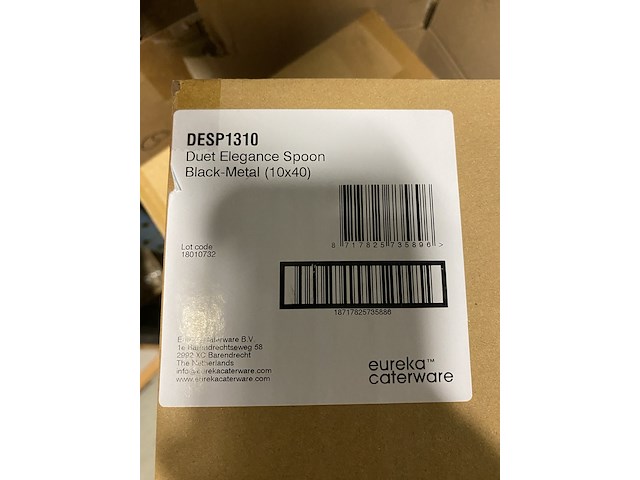 Ca. 80x verpakkingen a 40 stuks catering lepels, zwart / zilver - afbeelding 3 van  3