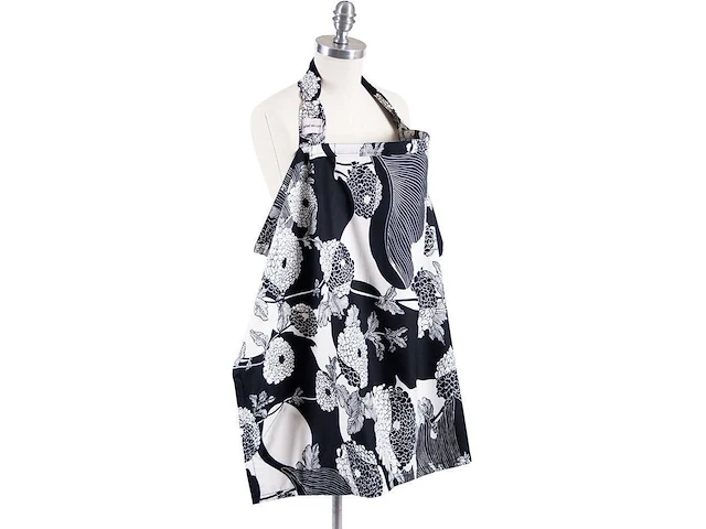 Ca. 80x voedingsjurk bebe au lait, zwart / wit, 90 cm - afbeelding 2 van  2