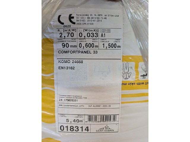Ca. 81 m² isolatie, isover, comforpanel 33 - afbeelding 5 van  7