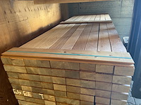 Ca. 81x angelim pedra balken geschaafd, 50x100mm, lengte 250cm - afbeelding 1 van  3