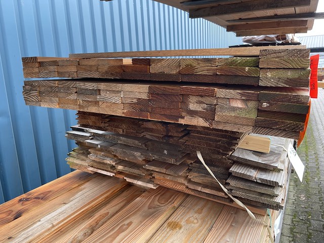 Ca. 82x douglas planken geschaafd, 18x90mm, lengte 400cm - afbeelding 3 van  3