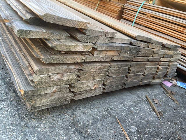 Ca. 82x douglas veer en groef, 18x145mm, lengte 500cm - afbeelding 3 van  3