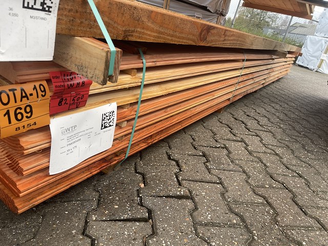 Ca. 82x douglas wisselsponning, 18x190mm, lengte 500cm - afbeelding 2 van  3