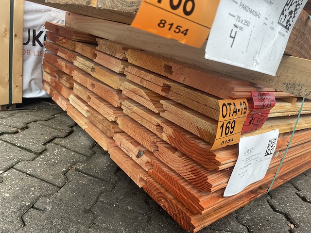 Ca. 82x douglas wisselsponning, 18x190mm, lengte 500cm - afbeelding 3 van  3