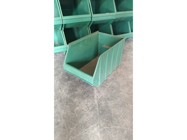 Ca. 82x magazijnbakken met grijp opening, overtoom, groen - afbeelding 3 van  4