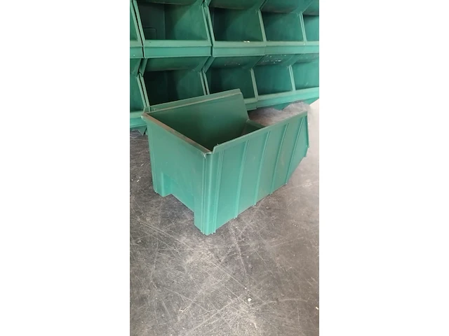 Ca. 82x magazijnbakken met grijp opening, overtoom, groen - afbeelding 4 van  4