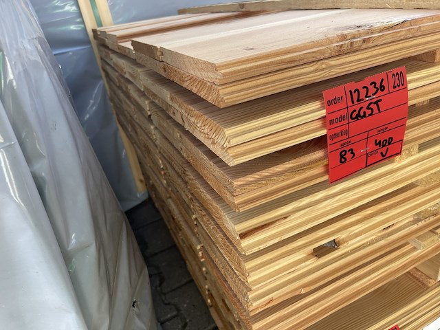 Ca. 83x douglas veer en groef, 18x185mm, lengte 400cm - afbeelding 3 van  3