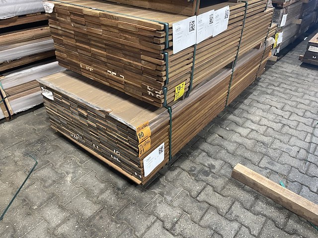 Ca. 83x guyana ipé planken geschaafd, 21x90mm, lengte 245cm - afbeelding 4 van  4